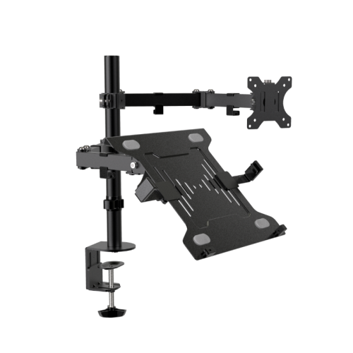 KLIPXTREME  Monitor Mount & Laptop Stand/mount - Desk Clamp - 13 - 32In Monitor - Laptop Up to 15.6In - Professional Grade - In Black