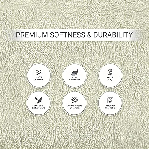 JINAMART Luxury Soft Bath Towels Set 650 GSM | 100% Cotton Large Bathroom Towels Maximum Softness & Highly Absorbent Quick Dry | Gym Towels |