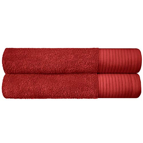 JINAMART  (Set Of 2) Luxury Soft Bath Towels Set 650 Gsm | 100% Cotton Large Bathroom Towels Maximum Softness & Highly Absorbent Quick Dry | Gym