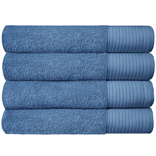 JINAMART  (Set Of 4) Luxury Soft Bath Towels Set 650 Gsm | 100% Cotton Large Bathroom Towels Maximum Softness & Highly Absorbent Quick Dry | Gym