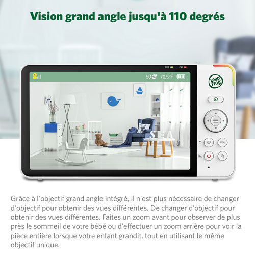 LeapFrog 7" Video Baby Monitor w/ Colour Night Vision, Zoom/Pan/Tilt, & 2-Way Audio (LF920HD)