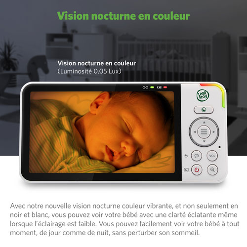 LeapFrog 5" Video Baby Monitor w/ Colour Night Vision, Zoom/Pan/Tilt, & 2-Way Audio
