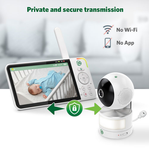 LeapFrog 5" Video Baby Monitor w/ Colour Night Vision, Zoom/Pan/Tilt, & 2-Way Audio