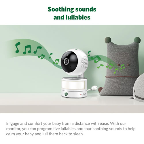 LeapFrog 5" Video Baby Monitor w/ Colour Night Vision, Zoom/Pan/Tilt, & 2-Way Audio