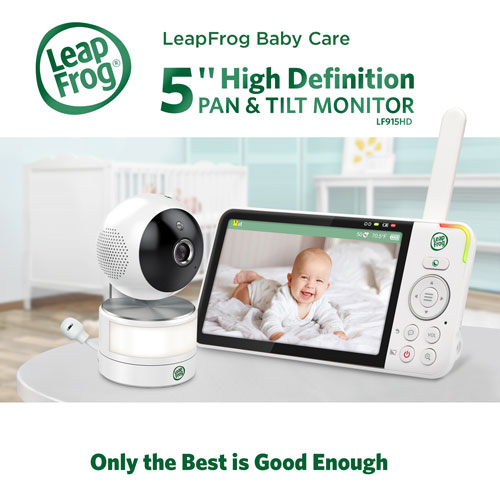 LeapFrog 5" Video Baby Monitor w/ Colour Night Vision, Zoom/Pan/Tilt, & 2-Way Audio