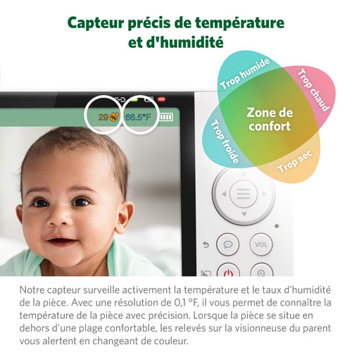 LeapFrog 5" Video Baby Monitor w/ Colour Night Vision, Zoom/Pan/Tilt, & 2-Way Audio