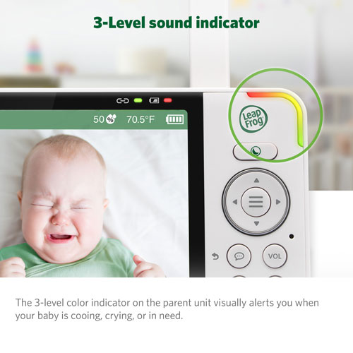 LeapFrog 5" Video Baby Monitor w/ Colour Night Vision, Zoom/Pan/Tilt, & 2-Way Audio