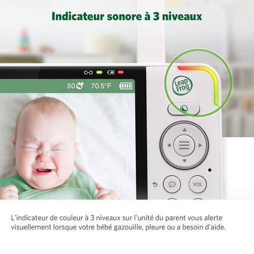 LeapFrog 5" Video Baby Monitor w/ Colour Night Vision, Zoom/Pan/Tilt, & 2-Way Audio