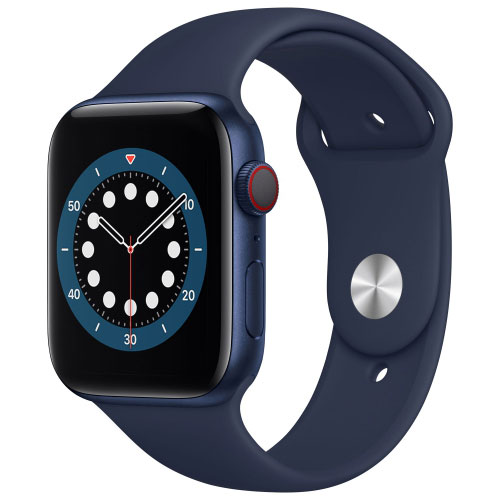Rogers Apple Watch Series 6 44mm Blue Aluminum w/ Deep Navy Sport Band - Monthly Financing