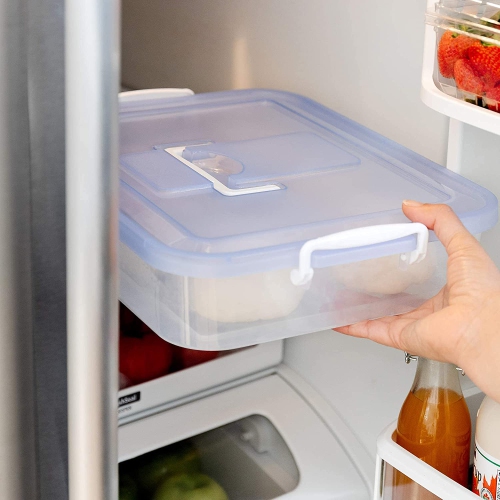 Chef Pomodoro Dough Proofing Box, 15 x 11-Inch, Fit 4-6 Dough Balls, Household Pizza Dough Tray Kit