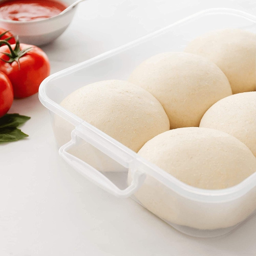 Chef Pomodoro Dough Proofing Box, 15 x 11-Inch, Fit 4-6 Dough Balls, Household Pizza Dough Tray Kit