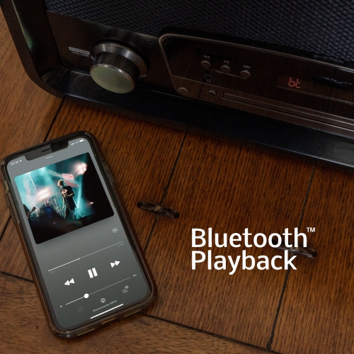 Tourne-disque vinyle rétro Kingston d’Electrohome - tourne-disque radio Bluetooth CD aux. USB vinyle vers MP3 avec clé USB 32 Go