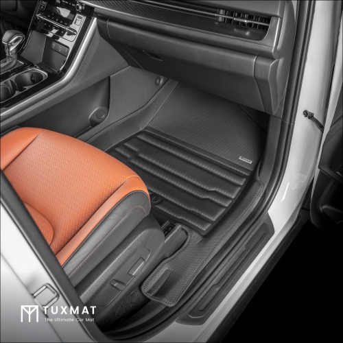 TuxMat - For Kia Carnival Gas 7-Seater 2022-2024 Models - Custom Car Mats - Maximum Coverage, All Weather, Laser Measured - This Full Set Includes
