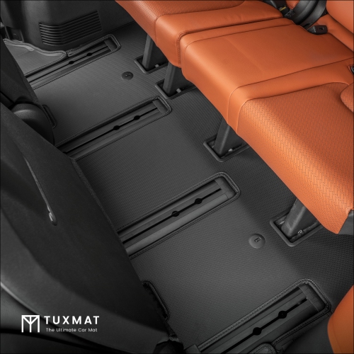 TuxMat - For Kia Carnival Gas 7-Seater 2022-2024 Models - Custom Car Mats - Maximum Coverage, All Weather, Laser Measured - This Full Set Includes