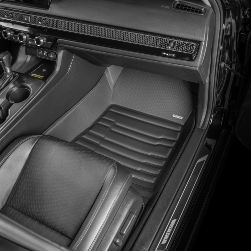 TuxMat - Pour les modèles de berline Honda Civic 2022-2026 - Tapis d'auto personnalisés - Couverture maximale, toutes saisons, mesurée au laser - Cet
