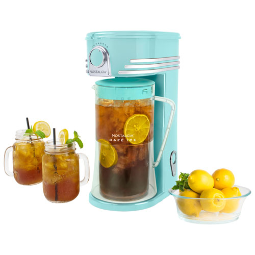 Nostalgia Café Iced Coffee & Tea Maker - 2.8L - Aqua