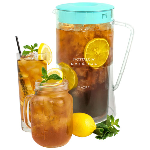 Nostalgia Café Iced Coffee & Tea Maker - 2.8L - Aqua