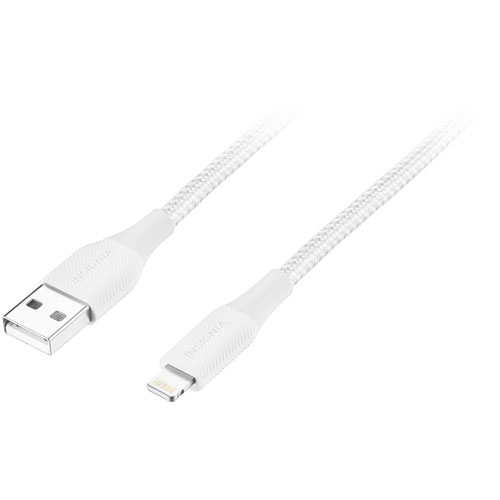 Insignia Apple MFi Certified 1.8m Braided Lightning to USB-A Cable - Moon Grey