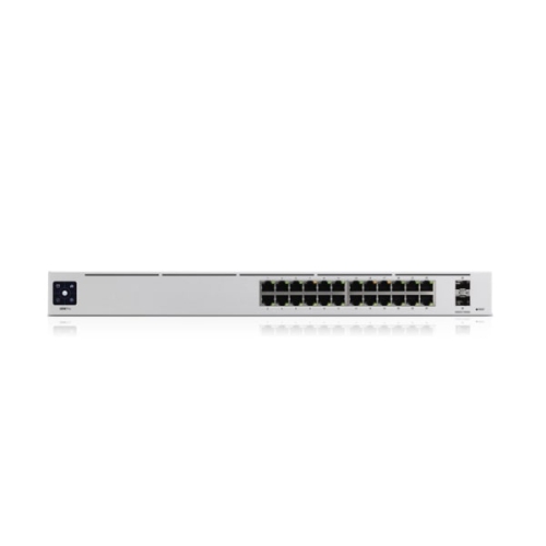 Ubiquiti UniFi 24-Port Switch with Gigabit RJ45 Ports & (2) 10G SFP+ Ports - Grey