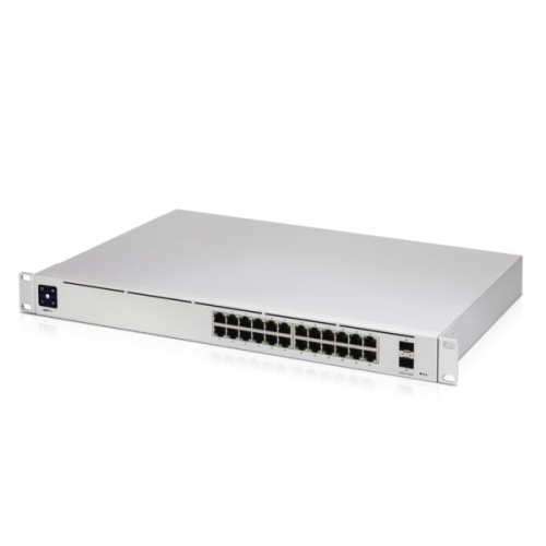 Ubiquiti UniFi 24-Port Switch with Gigabit RJ45 Ports & (2) 10G SFP+ Ports - Grey