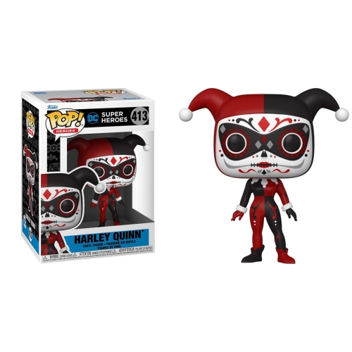 Pop DC Heroes Batman 3.75 Inch Action Figure - Dia De Los Harley Quinn #413