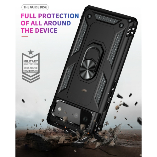 XCRS Dual-Layer Slim Design Armor Protection Cover, Built-in Magnetic Ring, 360 ° Rotating Kickstand for Hands-Free View, Drop Protection Case for