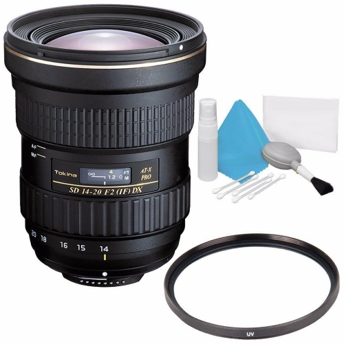 Tokina at-X 14-20mm f/2 PRO DX Lens for Canon EF + Deluxe Cleaning Kit + 82mm UV Filter