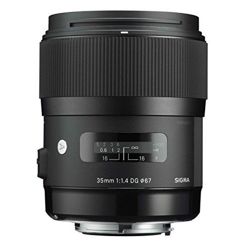 SIGMA  340306 35MM F1.4 Dg Hsm Lens for Nikon (Black) - International Version (No Warranty)