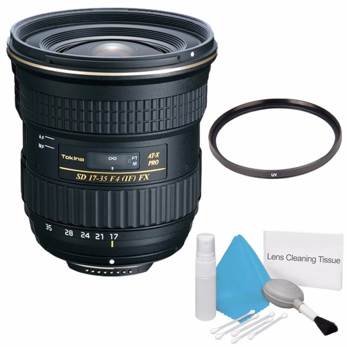 TOKINA  17-35MM F/4 Pro Fx Lens for Canon Cameras (International Model) +Deluxe Cleaning Kit + 82MM Uv Filter