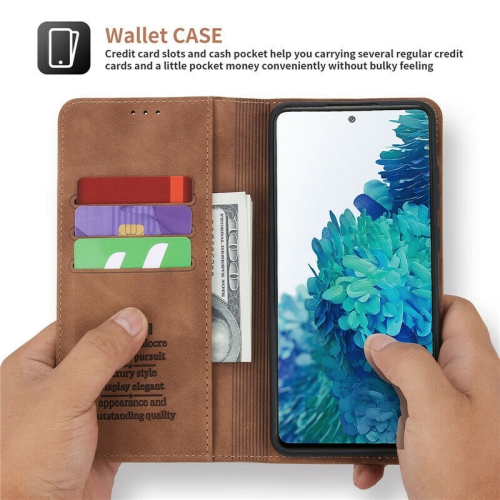 POLA Wallet Case Premium PU Flip Leather Kickstand with Card Holder Strong Magnetic Case Drop Protection Shockproof Cover Suitable for iPhone 13