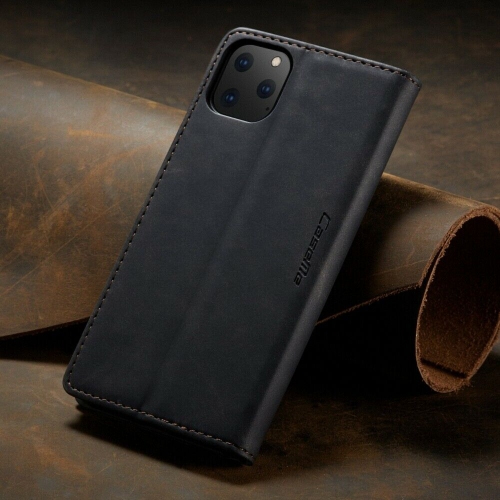 CaseMe Magnetic Stand Flip Protective Cover Leather Flip Cover Purse Style with ID & Credit Card Slots Holder for iPhone 13 -Black