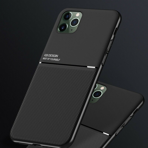 KELVIN Leather Magnetic Texture Slim Matte Back Phone Cove Anti Fall Frosted Stripe Cases For iPhone 13 -Red