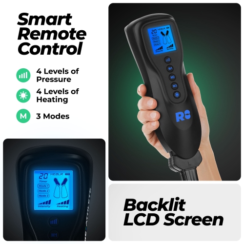 REATHLETE HEALR Leg Massager: Calf Massager and Foot Massager | Leg Massager for Circulation Improvement | Leg Massager with Heat and Compression | Heat and Cold Therapies | Calf and Foot Pain Relief