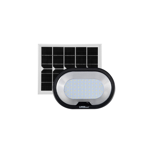 Remote Control Outdoor Security Solar Flood Light with 60 LEDs High Output - LIVINGbasics