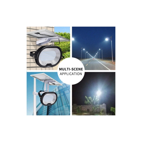 Remote Control Outdoor Security Solar Flood Light with 60 LEDs High Output - LIVINGbasics