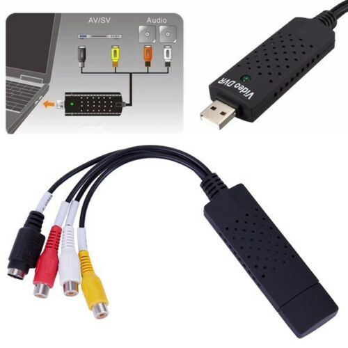 USB Video Capture Card Adapter USB 2.0 Video Converter Audio Capture Card VHS Box VHS VCR TV to Digital Converter Support