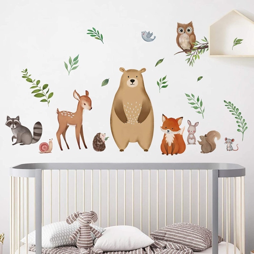 Decalmile Woodland Animaux Stickers Muraux Ours Renard Cerf Stickers Muraux Bebe Pepiniere Enfants Chambre Salle De Jeux Decoration Murale Axgear Best Buy Canada