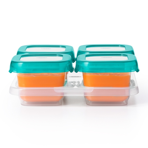 Lot de 4 blocs de conservation d'aliments pour b&eacute;b&eacute;s de OXO Tot - Sarcelle