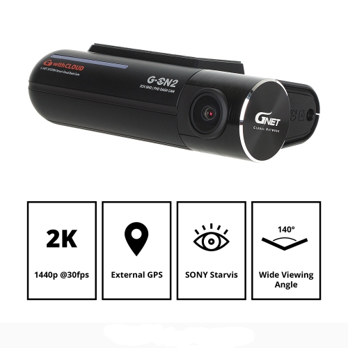 GNET G-ON2 Dual-Channel 2K QHD Cloud Dash Cam