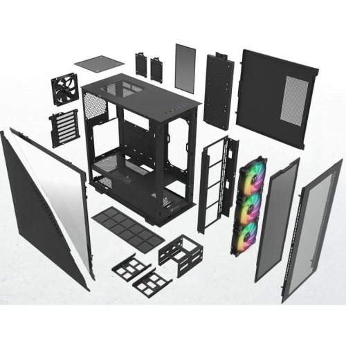 CA-1S2-00M1WN-01 - Thermaltake CS CA-1S2-00M1WN-01 Divider 300 TG ARGB MidTower 2xTG Black Retail