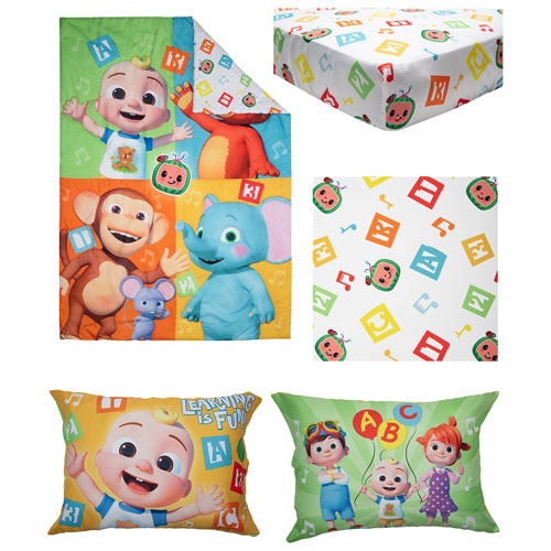 CoComelon Learning-is-Fun 4-Piece Toddler Bedding Set
