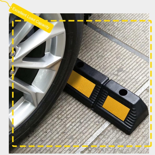 Image 1 of 10.. 2 Packs 600mm Rubber Car Wheel Stopper with Large Load Capacity - PrimeCables®