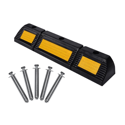 2 Packs 600mm Rubber Car Wheel Stopper with Large Load Capacity - PrimeCables®