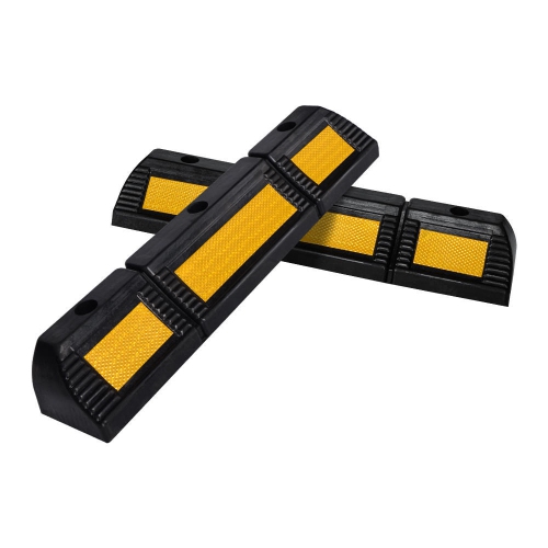 2 Packs 600mm Rubber Car Wheel Stopper with Large Load Capacity - PrimeCables®