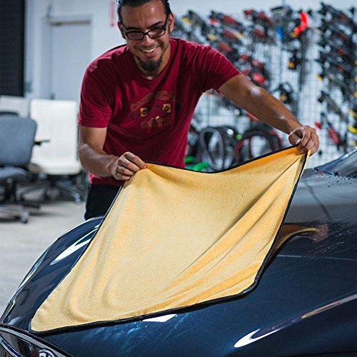 Chemical Guys MIC36303 Workhorse XL Blue Professional Grade Microfiber Towel, Windows - 24 in. x 16 in.