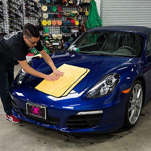 Chemical Guys MIC36303 Workhorse XL Blue Professional Grade Microfiber Towel, Windows - 24 in. x 16 in.