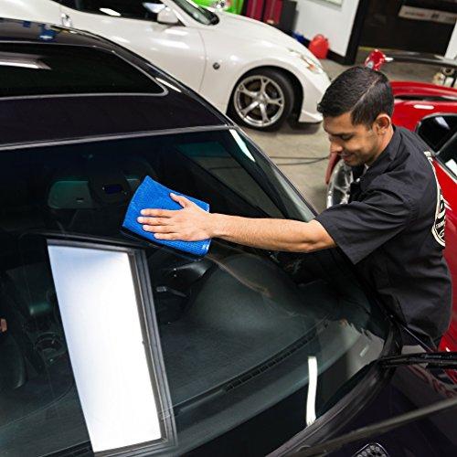 Chemical Guys MIC36303 Workhorse XL Blue Professional Grade Microfiber Towel, Windows - 24 in. x 16 in.