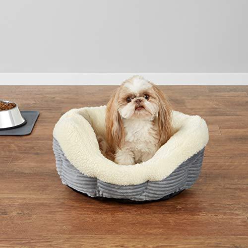 AmazonBasics Round Self Warming Pet Bed For Cat or Dog - 18 x 8 Inches