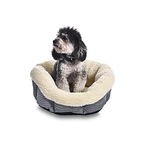 AmazonBasics Round Self Warming Pet Bed For Cat or Dog - 18 x 8 Inches