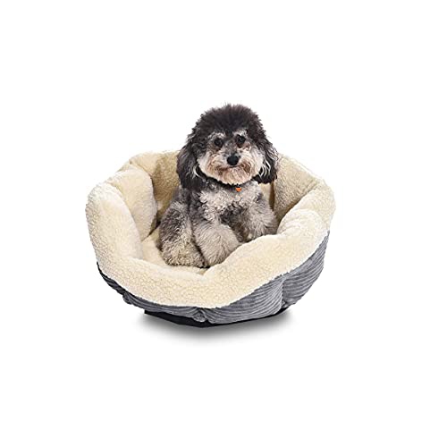 AmazonBasics Round Self Warming Pet Bed For Cat or Dog - 18 x 8 Inches